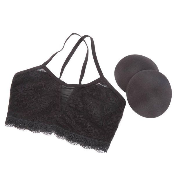 

bras solid lace bra women female stretch fashion crop wireless top, Red;black