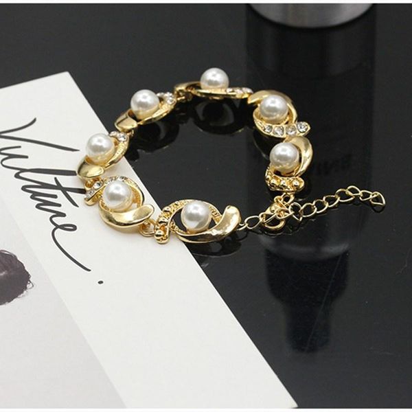

charm bracelets miuoxion wholesale personality creative jewelry inlaid zircon pearl bracelet for women luxury namour gift all seasons, Golden;silver