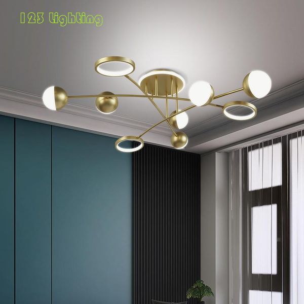 

chandeliers modern led lighting living room bedroom light fixtures drop gold/black metal luminaire suspension lamp