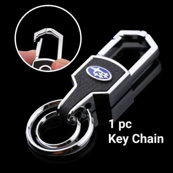 

keychains car interior accessories 3d metal logo keychain keyring for impreza forester wrx brz legacy outback crosstrek, Silver