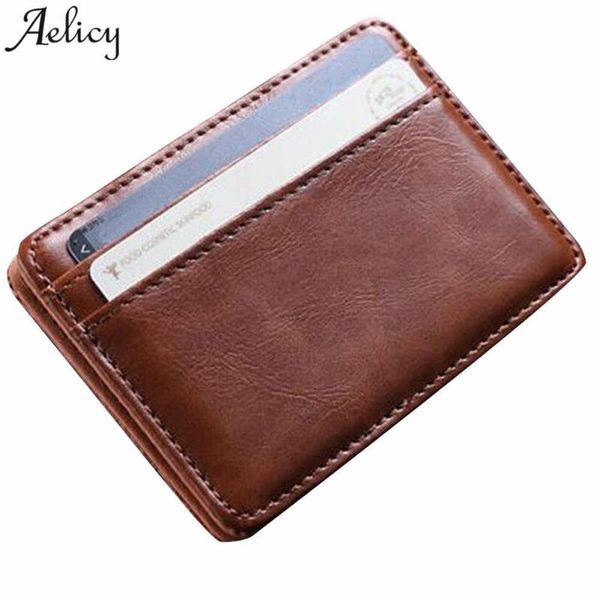

wallets aelicy men holders mini magic wallet bifold leather id holder small purse, Red;black