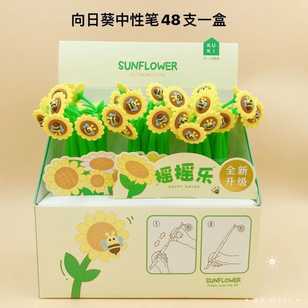 

gel pens 1pack red panda black keqi 7640 sunflower for writing cute stationery office school supplies