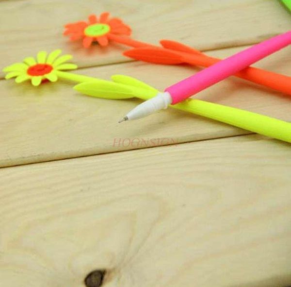 

gel pens 1pcs little flower student pen black signature fountain fun stationery