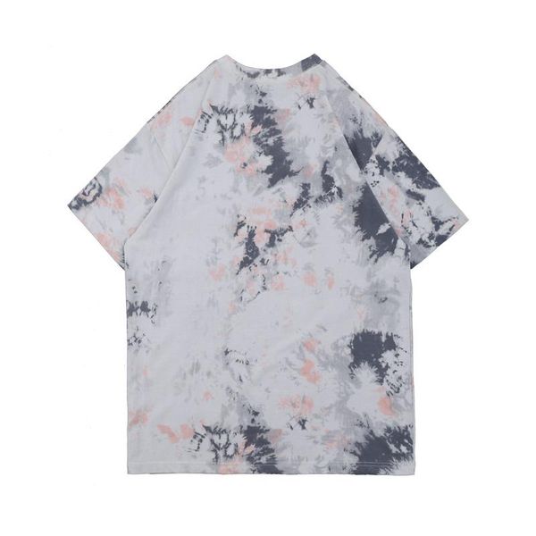 

spring and summer women's men's cotton t-shirt casual letter printing trend comfortable loose round neck rendering, White