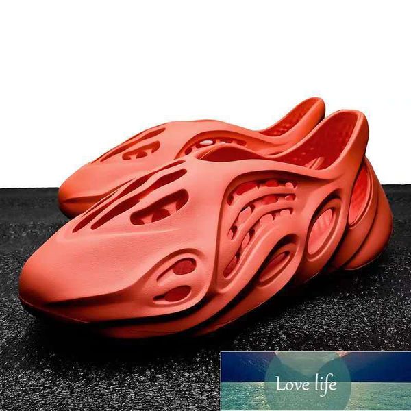 

boy and girl hole sandals summer beach shoes ins trendy couple breathable, Black