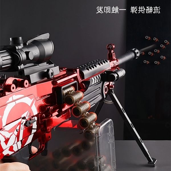 

4535m249 electric continuous soft bullet children's toy boy light off simulation gatling heavy machine gun sniper