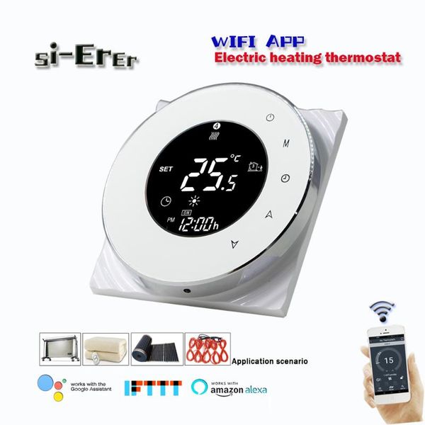 

smart home control 16a wifi thermostat temperature controller electric underfloor heating , works with alexa google