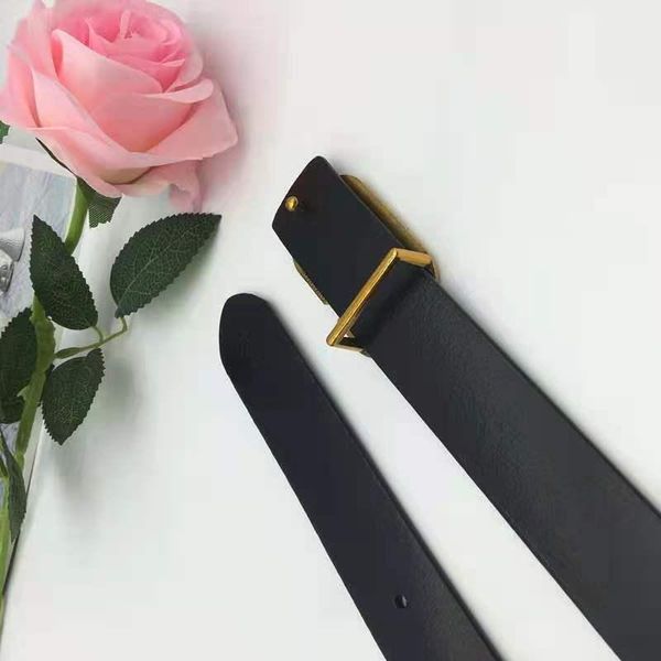 

belts women's belt 2.8cm wide leather retro with letter buckle v cowhide fashion all-match jeans decoration thin, Black;brown