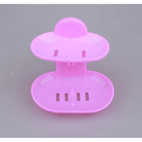 

bath accessory set fashionable 2 tiers home bathroom soap dishes holder rack strong suction cup type basket tray organizer
