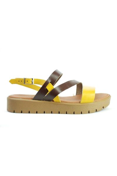 

sandals women's brown yellow bantl ikonfor soled, Black