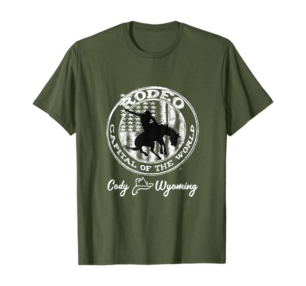 

cody wyoming rodeo capital of the world keepsake t-shirt, White;black