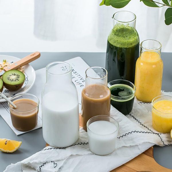 

japanese style heat-resistant glass for one person teapot ice cold kettle creative milk cup simple juice glass#q wine glasses