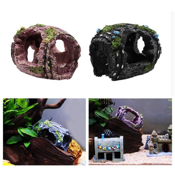 

artificial rockery stone fish tank landscaping aquarium decoration hiding cave ornament pet supplies decorations