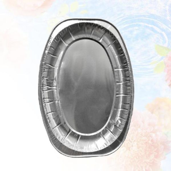 

tools & accessories 20pcs disposable oval serving plates aluminium foil tray dishes tableware for catering bbq banquet parties (random