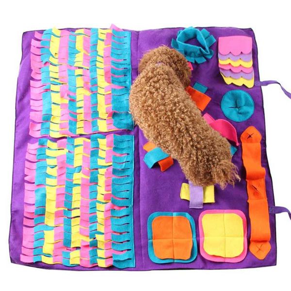 

kennels & pens portable pet dog sniffing mat find food training blanket puzzle toy for relieve stress pad any size dogs