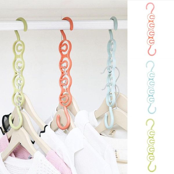 

hooks & rails hanger storage rack multifunctional multiple layers wardrobe clothes hanging space saving four holes
