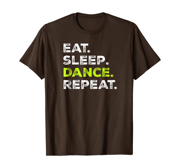 

eat sleep dance repeat - funny dancers routine t-shirt, White;black