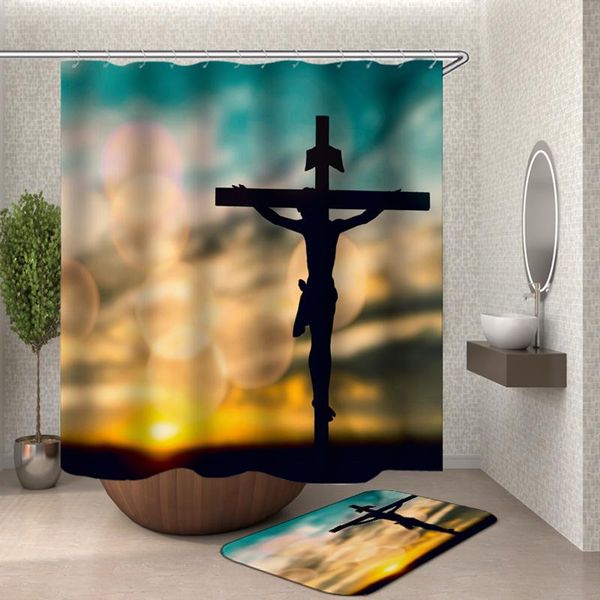 

christ resurrection bathroom curtain shower drop polyester for curtains