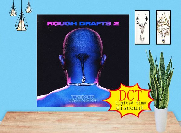 

trevor jackson rough drafts pt 2 album poster music cover silk art print