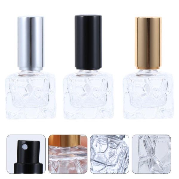 

storage bottles & jars 3pcs 10ml mist spray refillable perfume bottle glass