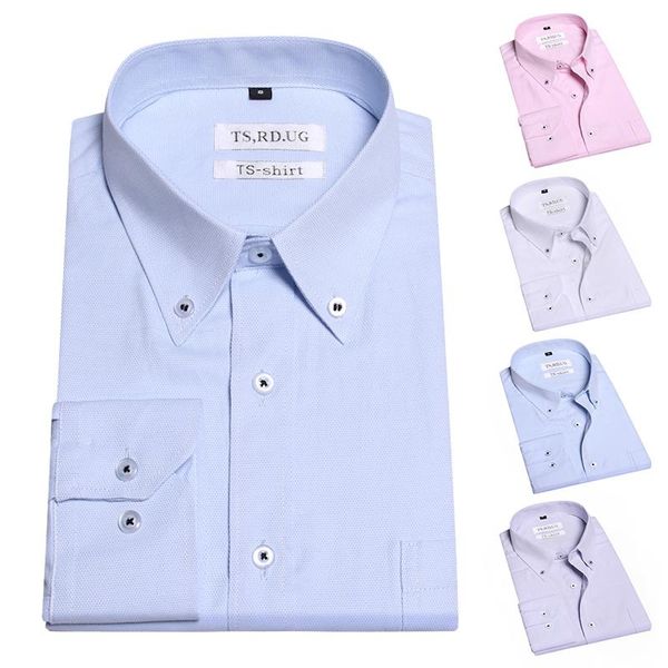 

men's dress shirts mens business formal long sleeve shirt male button up collared chemise homme, White;black