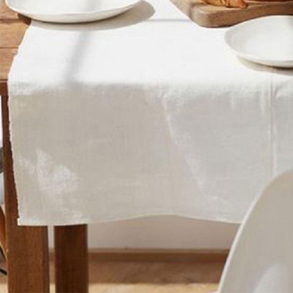 

table cloth 2 sizes pure white tablecloth fashion dinner room plain cover manteles cotton dining protector