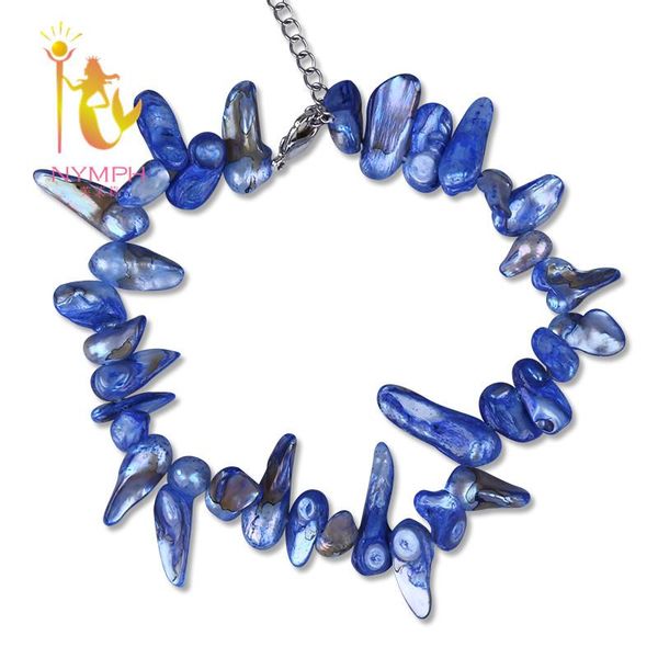 

anklets [nymph]pearl natural freshwater pearl jewelry trendy 9-13mm baroque charm women for party[f203], Red;blue