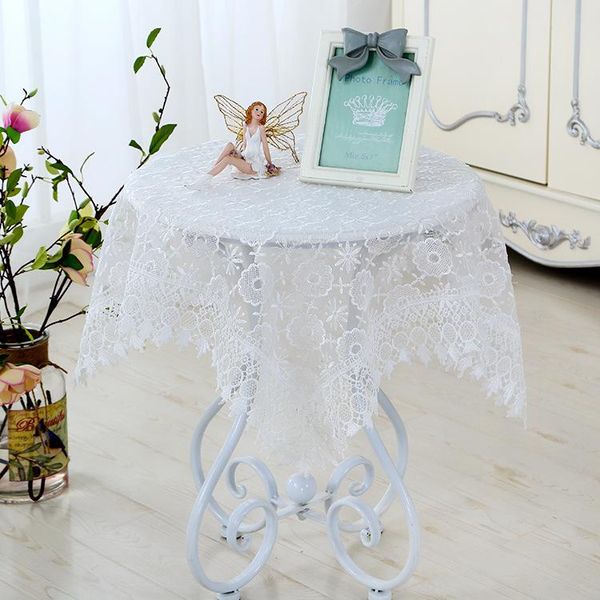 

embroidered table cloth round coffee bedside tv cabinet cover dust