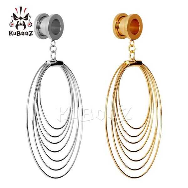 

kubooz jewelry recommended selling golden circle pendant pulley auricle stainless steel body piercing earrings