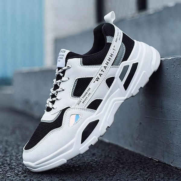

men's running shoes white black beige casual spring summer male students sports sneakers daddy trainers outdoor jogging walking