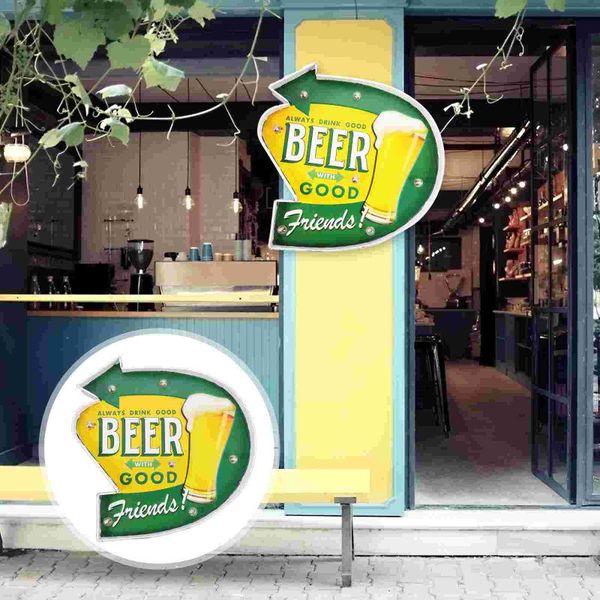 

wall clocks 1pc vintage style beer bar light board decor design lighting