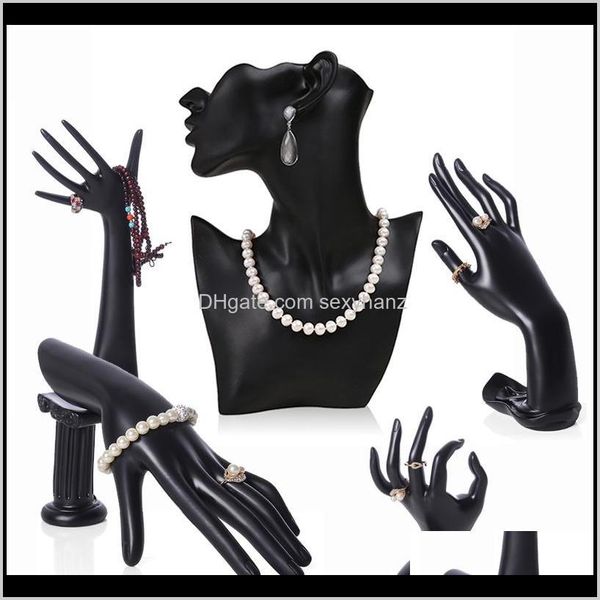

packaging & drop delivery 2021 resin mannequin stand necklace earring rack ring bracelet jewelry holder display props hand portrait model iq, Khaki