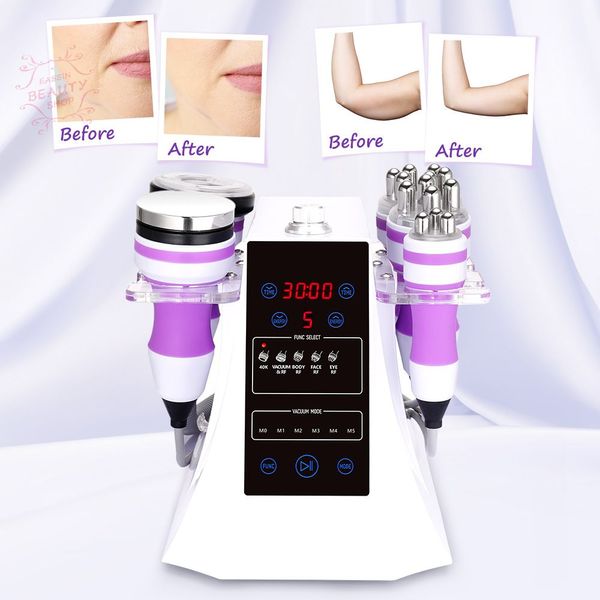 5 In1 Cavitação ultrassônica 2.0 Vacuum RF Slimming Slimming Machine Lifting Beauty Beauty