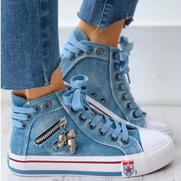 

dress shoes high water bang big size denim flat shoes spring and casual breathable fall versatile fashion women's aw4f, Black