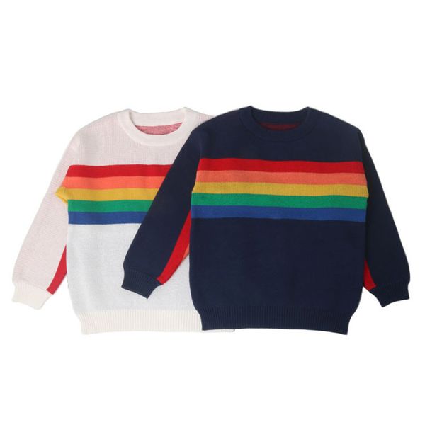 

1 -6yrs baby girls sweater autumn winter baby boy sweater boys girls stripe children clothes children clothing, Blue