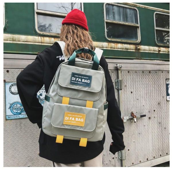 

backpack 2021 student harajuku schoolbag female korean version large-capacity fashion multifunctional leisure outdoor travel bag