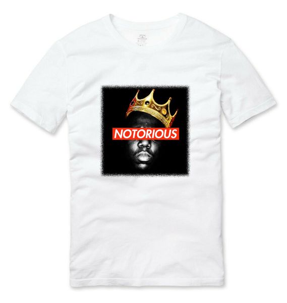 

notorious biggie smalls crown hip hop t shirt white, White;black