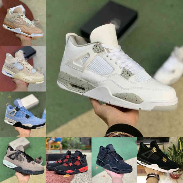 

jumpman lightnings 4 4s basketball shoes mens women cream sail university blue white oreo bred taupe haze pine green black cement cat red