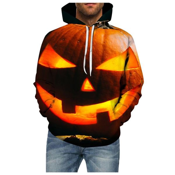 

men's hoodies & sweatshirts mens mask skull pullover hip hop hooded sweatshirt 3d print pumpkin halloween cosplay sudadera harajuku st, Black
