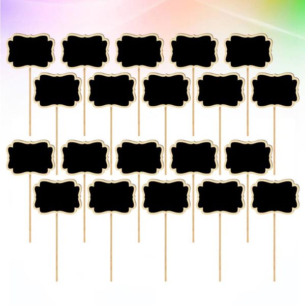 

other festive & party supplies 20pcs blackboard ers wooden message board chalkboard signs garden plants tags markers label (black)