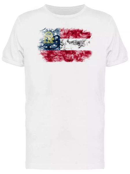 

georgia smoky flag men's tee -image by shutterstock, White;black