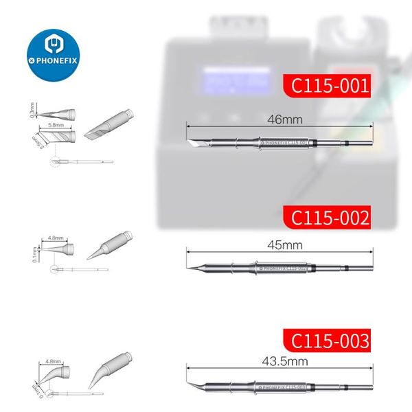 

professional hand tool sets oem jbc c115 tips three type soldering heads for sugon t36 station nt115-a precision handle iron