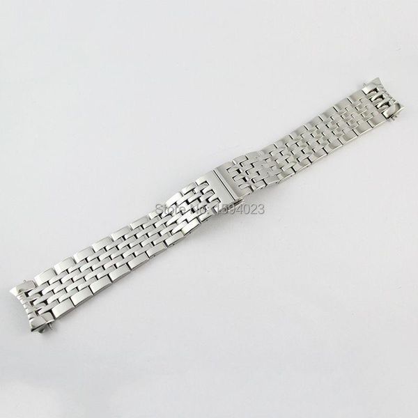 

watch bands 19mm parts force locke t41 solid stainless steel bracelet male strap l164/264 watchband, Black;brown