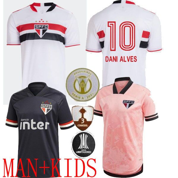 

2021 new sao paulo dani alves football shirt 2022 kids kit luciano igor gomes luan soccer jersey pablo camisa sao paulo 21/22 shirts uniform, Black