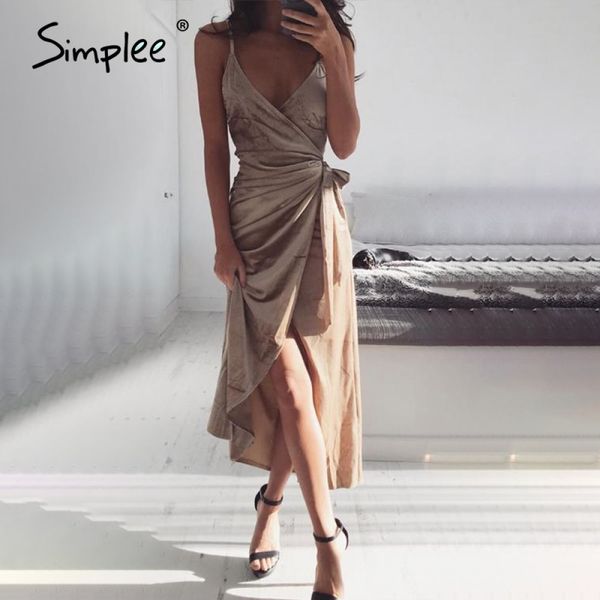 

wrap velvet long women solid backless club winter spaghetti strap slit bow feminino party dress vestido 210414, Black;gray