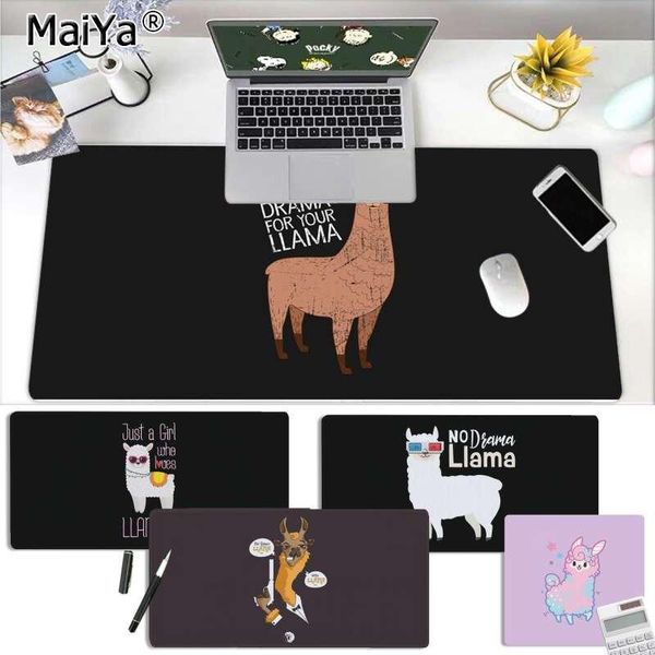 

mouse pads & wrist rests maiya custom skin lama llama alpacas animal rubber durable deskmousepad large pad keyboards mat