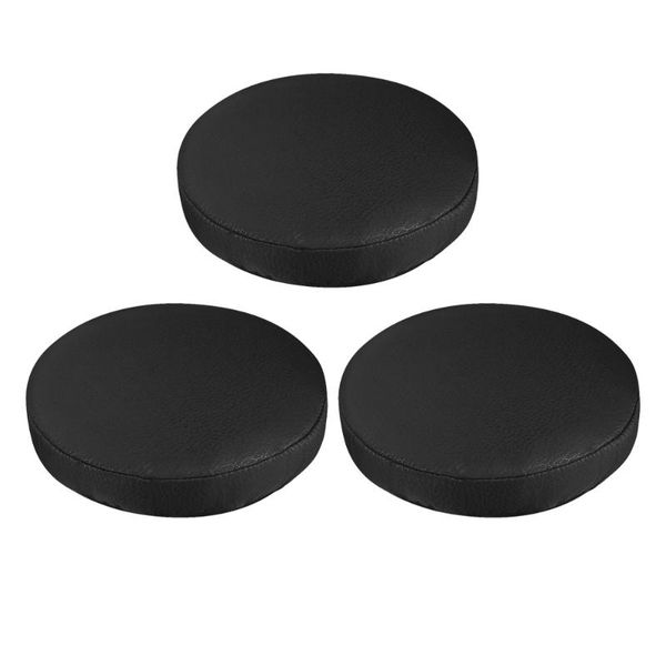 

chair covers 3pcs round cloth seat black stretch stool home decoration