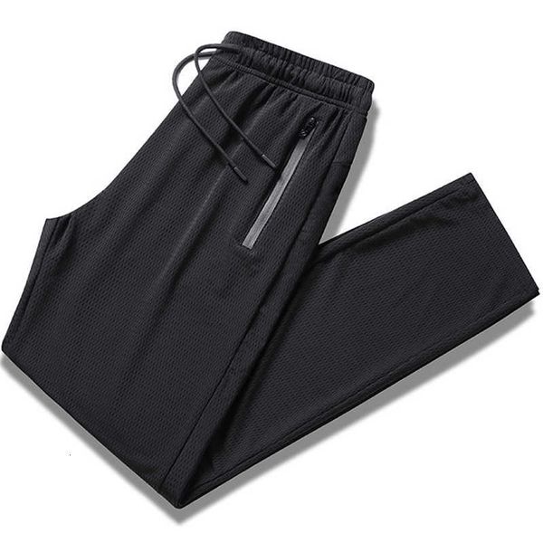 

men's pants summer black sweatpants sportswear loose nylon mesh track joggers active casual trousers big size 8xl 9xl 286e