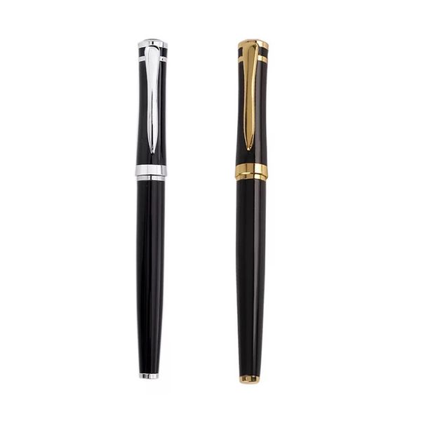 

personalized black metal barrel liquid ink roller ball pen luxury with, Blue;orange