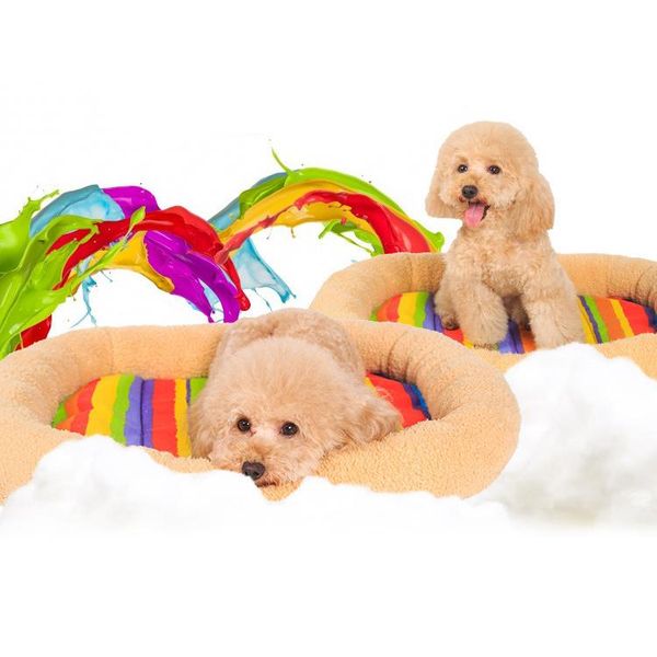 

kennels & pens rectangular warm dog bed cat cushion all season doggy mattress pup car mat cage lounge sofa cote for small medium large big p